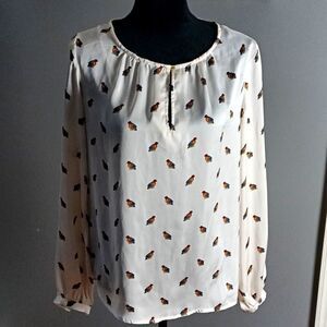Dalia collection long sleeve blouse sz small